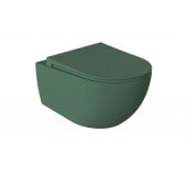Vilarte by Dura Siena 5751MY miska wc wisząca bez kołnierza zielony mat