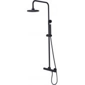 Besco Decco BPDITCZ zestaw prysznicowy ścienny z deszczownicą czarny