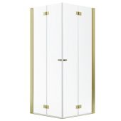 Radaway Nes Gold KDD-B 100241000901L kabina prysznicowa część lewa 100x100 cm kwadratowa złoty połysk/szkło przezroczyste