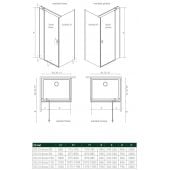 Radaway Nes KDJ II 100321209901R drzwi prysznicowe 120 cm uchylne złoty szczotkowany/szkło przezroczyste