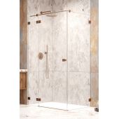 Radaway Essenza Pro Brushed Copper KDJ 100971109301L drzwi prysznicowe 110 cm uchylne miedź szczotkowany/szkło przezroczyste