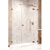 Radaway Essenza Pro Brushed Copper KDJ 100971109301R drzwi prysznicowe 110 cm uchylne miedź szczotkowany/szkło przezroczyste