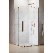 Radaway Furo Brushed Copper KDD 101050909301R kabina prysznicowa część prawa 90x90 cm kwadratowa