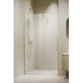 Radaway Furo Brushed Light Gold DWJ 101076729801L drzwi prysznicowe 67.2 cm rozsuwane złoty szczotkowany/szkło przezroczyste