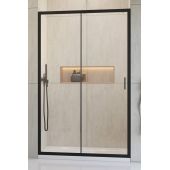 Radaway Alienta Black DWJ 102601405401 drzwi prysznicowe 140 cm rozsuwane czarny mat/szkło przezroczyste