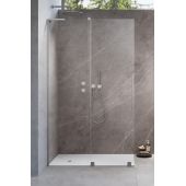 Radaway Furo SL Walk-In 103064889101L drzwi prysznicowe 48.8 cm rozsuwane szczotkowany/szkło przezroczyste