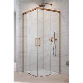 Radaway Idea 6 Brushed Copper KDD 3870619301R drzwi prysznicowe 80 cm rozsuwane miedź szczotkowany/szkło przezroczyste