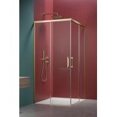 Radaway Idea 6 Brushed Light Gold KDD 3870619801R drzwi prysznicowe 80 cm rozsuwane złoty szczotkowany/szkło przezroczyste