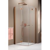 Radaway Nes Brushed Copper KDD B 100240909301R drzwi prysznicowe 90 cm składane miedź szczotkowany/szkło przezroczyste