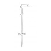 Grohe Euphoria Cube 26087000 zestaw prysznicowy ścienny termostatyczny z deszczownicą starlight chrome