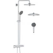 Grohe Vitalio Joy 26403001 zestaw prysznicowy ścienny termostatyczny z deszczownicą starlight chrome