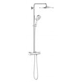 Grohe Rainshower 26647000 zestaw prysznicowy ścienny termostatyczny z deszczownicą starlight chrome