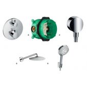 Zestaw Hansgrohe Fixfit 27453000 + Hansgrohe iBox 01800180 + Hansgrohe Ecostat 15758000 + Hansgrohe Select 27669000 + Hansgrohe Raindance 27607000