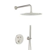 KFA Armatura Moza Brushed Nickel 573953021 zestaw prysznicowy podtynkowy termostatyczny z deszczownicą