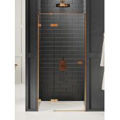 New Trendy Avexa Copper Brushed EXK3537 drzwi prysznicowe 110 cm uchylne miedź szczotkowany/szkło przezroczyste