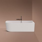 Oltens Hamnes 11008000 wanna narożna 160x75 cm owalna biała