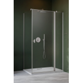 Radaway Nes Brushed Nickel KDJ II 100320909101R drzwi prysznicowe 90 cm uchylne nikiel szczotkowany/szkło przezroczyste