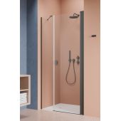 Radaway Nes 8 Brushed GunMetal DWS 100781109201R drzwi prysznicowe 69.1 cm uchylne gunmetal szczotkowany/szkło przezroczyste