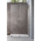 Radaway Furo Walk-In 101065389101R drzwi prysznicowe 53.8 cm rozsuwane nikiel szczotkowany/szkło przezroczyste