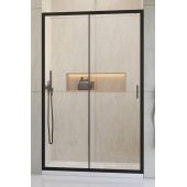 Radaway Alienta DWJ 102601005401 drzwi prysznicowe 100 cm rozsuwane czarny mat/szkło przezroczyste