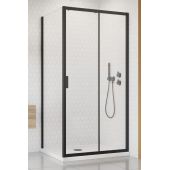 Radaway Alienta DWJ ścianka prysznicowa 80 cm czarny mat/szkło przezroczyste 10270080-54-01