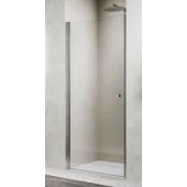 Ronal Solino SOL109002507 drzwi prysznicowe 90 cm uchylne nikiel szczotkowany/szkło przezroczyste
