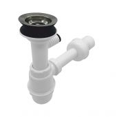 Oltens Harkan 02104000 syfon do umywalki butelkowy biały