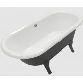 Villeroy & Boch Hommage UBQ180HOM7WR7V01 wanna wolnostojąca 177.1x77.1 cm owalna biała-czarna