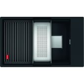 Franke Kanon 1250633003 zlewozmywak granitowy 62x42 cm czarny