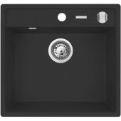 Pyramis Camea 070168301 zlewozmywak granitowy 53x50 cm czarny
