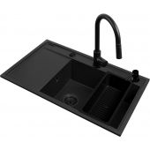 Pyramis Camea 070168502BE zlewozmywak z baterią czarny/czarny