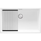 Primagran Praga OOP8KW001 zlewozmywak granitowy 72x43 cm biały