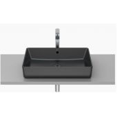 Roca Gap A3270Y2080 umywalka 60x37 cm prostokątna nablatowa czarna