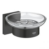 Grohe Start Cube 410962430 mydelniczka ścienna czarna-przezroczysta