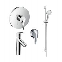 Zestaw Hansgrohe Fixfit 27454000 + Hansgrohe Croma 26562400 + Hansgrohe Talis S 72605000 + Hansgrohe Talis S 72021000