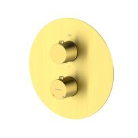 Oltens Katla 34600810 bateria wannowo-prysznicowa podtynkowa z termostatem złoty szczotkowany