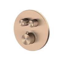 Oltens Onega 34601610 bateria wannowo-prysznicowa podtynkowa z termostatem miedź szczotkowana