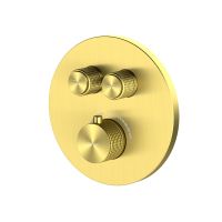 Oltens Onega 34601810 bateria wannowo-prysznicowa podtynkowa z termostatem złoty szczotkowany