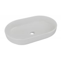 Comad River 2 RIVER2CONCRETEGREYMATTUN55 umywalka 55x35 cm owalna nablatowa szary/kamień