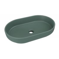 Comad River 2 RIVER2FORESTGREENMATTUN55 umywalka 55x35 cm owalna nablatowa zielona
