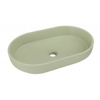 Comad River 2 RIVER2OLIVEGREENMATTUN55 umywalka 55x35 cm owalna nablatowa zielona