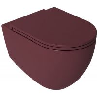 Isvea Infinity 10NF020042R miska wc wisząca bez kołnierza czerwony mat