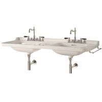 Kerasan Waldorf 4143k1 umywalka 150x55 cm prostokątna ścienna-podwójna biała