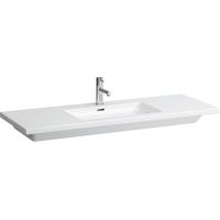 Laufen Living Square H8164350001041 umywalka 130x48 cm prostokątna ścienna-meblowa-z blatem biała