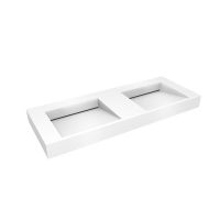 Oltens Stila 40004000 umywalka 120x45 cm prostokątna ścienna-podwójna biała