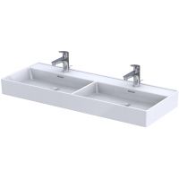 Oristo Bold UMEBD12091D umywalka 120.4x46.5 cm prostokątna meblowa-podwójna biała