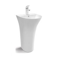 Rea Rita Slim REAU9901 umywalka 48x42 cm półokrągła wolnostojąca biała