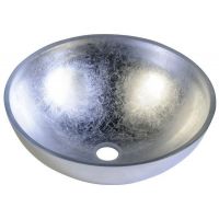 Sapho Murano AL531852 umywalka 40x40 cm okrągła nablatowa srebrna