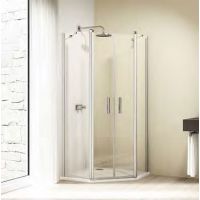 Huppe Design elegance 5-kąt 8E1801092322 kabina prysznicowa 90x90 cm