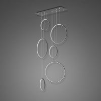 Altavola Design Ledowe Okręgi LA076P90in3kblack lampa wisząca 6x130 W czarna